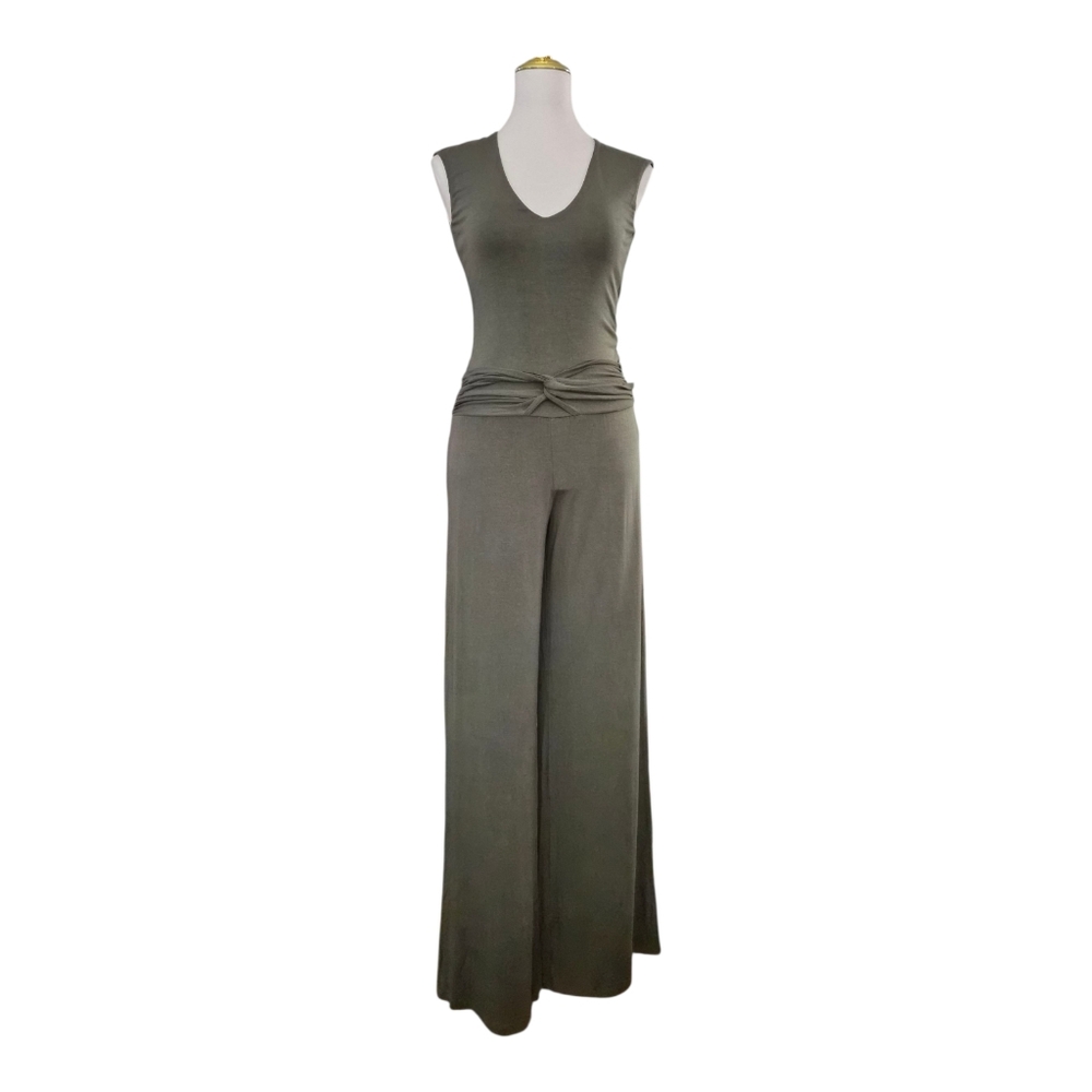 Tart Collections Olive Green‎ Sleeveless Wide Leg Jumpsuit XS Modal Blend Fall
